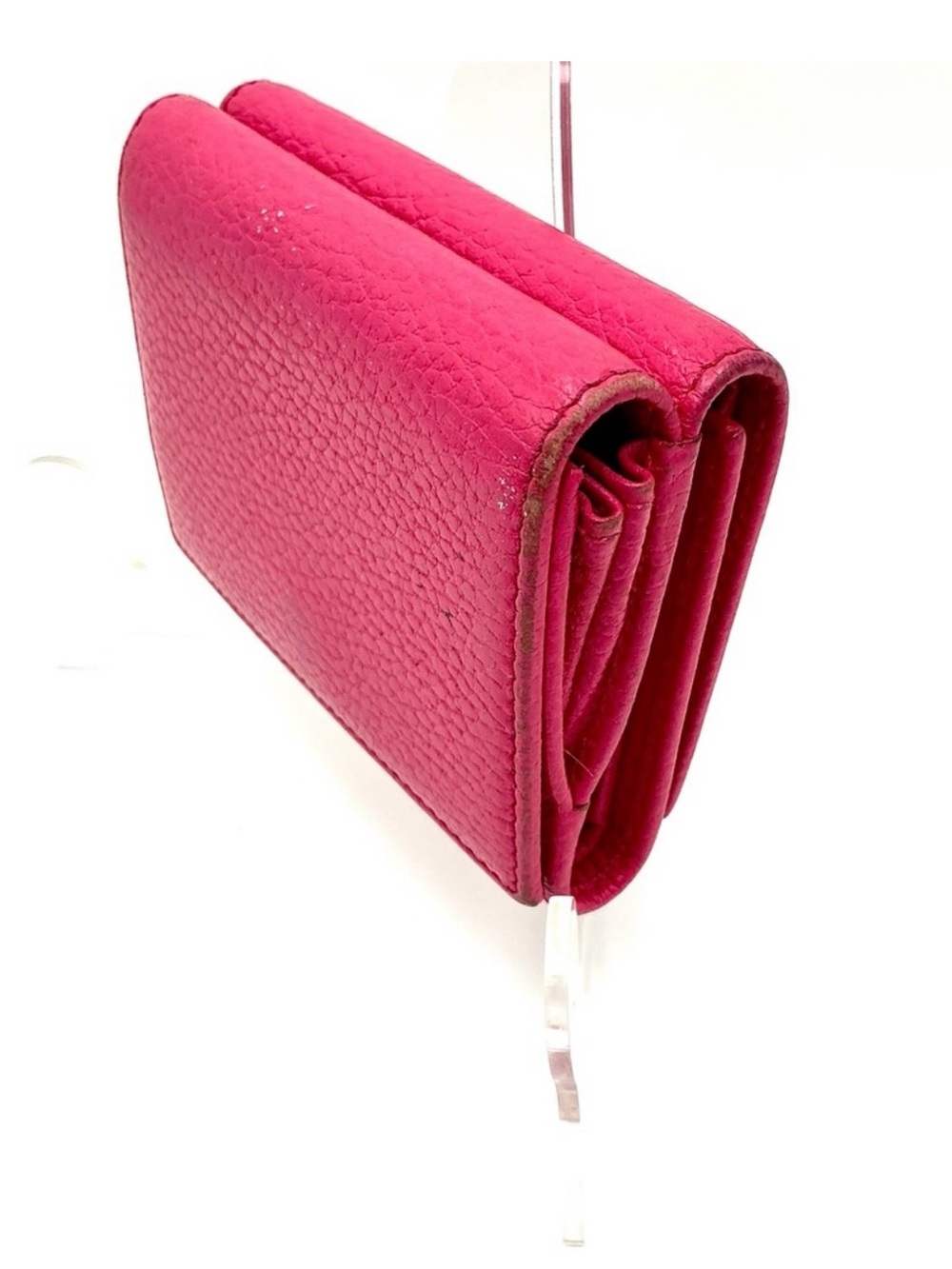Gucci Hot Pink Small Wallet with Gold GG - Picture 5 of 8